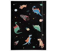 Folia Chemise à rabats A3 Hot Foil Space Dinos, carton solide avec élastique
