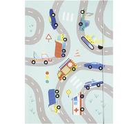 folia 69023 - Chemise à rabats A3 HOTFOIL VEHICLES, Chemise à dessin en papier FSC-Mix avec finition pelliculée, Chemise en carton solide avec élastique