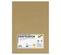 folia 692/4/98 - Lot de 50 feuilles de papier kraft naturel 230 g/m² DIN A4 pour travaux manuels et création de cartes de vœux, invitations, marque-places, etc.