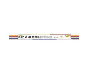 folia 70220 Lot de 200 bandes tressées Couleurs assorties Env. 50 x 2 cm