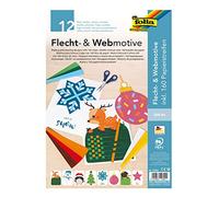 folia 70253 Xmas Set de 8 motifs hivernaux avec 160 bandes de papier 8 couleurs pour enfants Multicolore Format A4