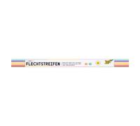 folia 70310 - Bandes à tresser Pastell en Papier, 200 pièces en 10 Teintes Pastel différentes, 50 x 1 cm, Bandes de Papier pour tresser et Plier