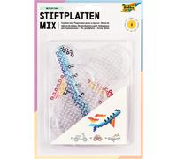 folia 73213 Ironing Beads Pin Plates Set Vehicles 3 Transparent Pegboards for Ir