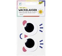 Folia Yeux mobiles 750050 BASIC SIZE L – 2 grands yeux à billes Ø 5 cm, plastique autocollants