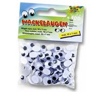 Folia 751007 Wiggle Eyes with Moving Pupils 10 x 7 mm Set of 100 Oval 751007 - Ø