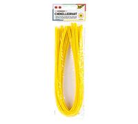 Folia - Fils chenillés - 77812 - Lot de 10, jaune citron, Ø 8 mm, 50 cm, pour enfants