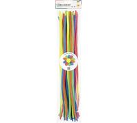 folia 778194 - Fil chenille NEON, 100 cure-pipes en couleurs fluo, 50cm x Ø 8 mm, pour bricoler et créer des petites figurines chenille