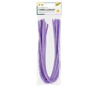 folia 77831 - Fil chenille - Lot de 10 cure-pipes - Violet - Diamètre 8 mm et longueur 50 cm - Idéal pour les enfants pour bricoler et créer des animaux, des figurines et d'autres formes