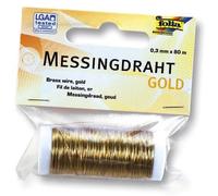Folia 79644 Basteldraht - 0,3 mm, Messing goldfarben
