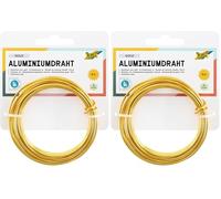 Folia 79665 Fil d'aluminium doré 2 mm x 5 m Ultra Facile à mouler pour Artisanat et décoration