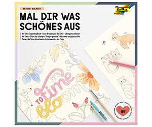 folia 82302 - Livre de coloriage Me Time avec 20 Doubles Pages de Motifs pré-imprimés à colorier, à créer et Aussi à découper, env. 23 x 23 cm