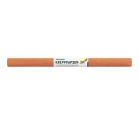 folia 824109 - Papier crêpe orange clair, 10 rouleaux de papier FSC-Mix, chaque rouleau env. 50 x 250 cm, 32 g/m², résistant à l'humidité, bande de crêpe élastique avec surface rugueuse pour décorer