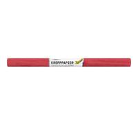 folia 824134-Papier Rouge feu, 10 Papier FSC-Mix, Chaque Rouleau env. 50 x 250 cm, 32 g/m², résistant à l'humidité, Bande de crêpe élastique avec Surface Rugueuse pour décorer, Paper, Fire Red