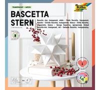 Folia 836/3030 Handicraft Set Bascetta Star, Blue, Paper, White, 15 x 15 cm 15 x