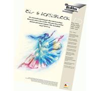 Folia 8363 Bloc De 10 Feuilles De Papier Pour Peinture À L'huile Et Acrylique, 290 G/M², Format A3, Papier De Qualité Adapté Aux Peintures Acryliques, À L'huile Et Aux Pastels, Blanc