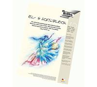 folia 8363 Bloc de 10 Feuilles de Papier pour Peinture à l'huile et Acrylique, 290 g/m², Format A3, Papier de qualité adapté aux peintures acryliques, à l'huile et aux Pastels, Blanc