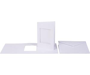 Folia 8768/10 rectangulaire de la découpe Passe-Partout Lot de 10 Cartes de Blanc