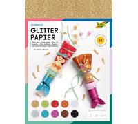 Papier pailleté folia, 10 feuilles multicolore TU