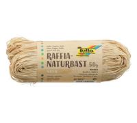 Folia 901009 Natural Raffia Bast Pack of 5 Raffia Naturbast 50g yellow