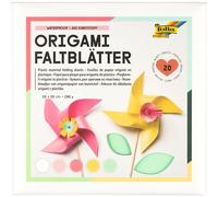 folia 9161/0 - Feuilles d'origami en Plastique 280µ, 20 x 20 cm, 20 Feuilles en 5 Couleurs différentes, pour Le Bricolage, la décoration et l'ornementation