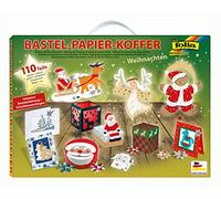 folia 922 - Mallette en Papier de Bricolage de Noël - 110 pièces - Kit créatif pour Enfants et Adultes - avec Papier de Bricolage et éléments de décoration