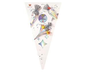 folia 92701 - Kit de Bricolage Sac d'école Space School, matériel de Bricolage pour Un Sac à Sucre, Personnalisable en Requin, Space Dino ou fusée, Hauteur env. 68 cm