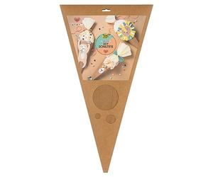 folia 92703 - Kit de Bricolage Sac d'école Safari School, matériel de Bricolage pour Un Sac à Sucre, Personnalisable en Lama, Lion ou Paresseux, Hauteur env. 68 cm