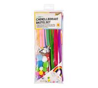 folia 93501 - Set de Bricolage de Fil Chenille Rainbow pour Enfants et Adultes, Pochette refermable avec de Nombreux ustensiles pour créer de Petites Figurines en Chenille