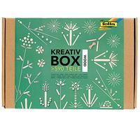 folia 938 Creative Box Boîte en bois avec plus de 590 pièces, de nombreux matériaux différents pour loisirs créatifs et décoration