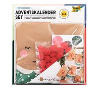 folia 9384 - Calendrier de l'Avent Red Nose Reindeer, 24 sachets à remplir et à bricoler soi-même, avec Accessoires