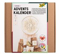folia 9386 Kit de bricolage pour créer un calendrier de l'Avent personnalisé avec élément en macramé tendance Multicolore