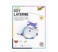 folia 94305 - Lanterne DIY SPACE SAFARI, env. 19 x 26 x 6 cm - Kit de bricolage lanterne personnalisable en koala ou tigre, avec lumière LED, 2 piles et patch adhésif