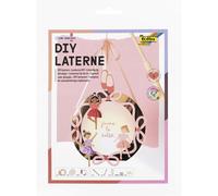 folia 94401 - DIY Lanterne TINY DANCERS, env. 19 x 23,5 x 6 cm - Kit de bricolage lanterne personnalisable en ballerine ou en teckel à l'heure du ballet, avec lumière LED, 2 piles et patch adhésif