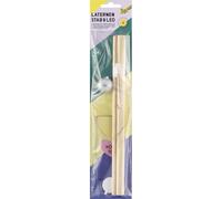 folia 988 - Bâton de lanterne avec lumière LED, bâton en bois d'env. 58 cm de long avec lumière, résistant à l'eau, y compris étrier en fil de fer pour lanterne, 2 piles et un pad adhésif