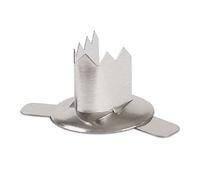 Folia 997 - Bougie Douilles Pas enroulé, 25 pièces, Argent