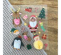 folia Autocollants nid d'abeille CHRISTMAS 1 planche d'autocollants 140 x 165 mm