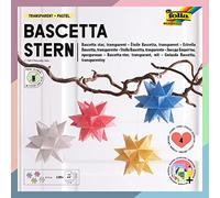 folia Feuilles pliables étoile Bascetta, 75 x 75 mm, pastel G