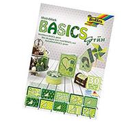 Folia bloc à motifs Basics, 24 x 34 cm, 10 motifs, vert (paquet de 30)
