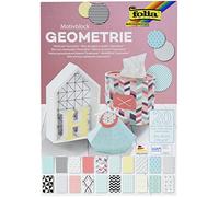 Folia – Bloc de papier à motifs Géométrie – 240 x 340 mm – Noir
