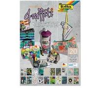 Folia Bloc de papier Grafitti 48349 – 20 feuilles assorties – 270 g/m² – 24 x 34 cm
