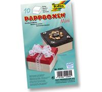 folia Boîtes en carton Mini 'Angulaires', 7,5x7,5x4,5cm, carton, boîte cadeau, naturel (paquet de 10)