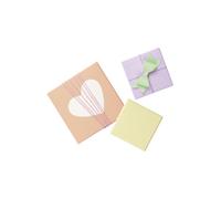FOLIA Boîtes en carton PASTEL, carré, assortiment de 12
