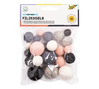 Folia Boules en Feutre Pure Trend, Laine mérinos Noir