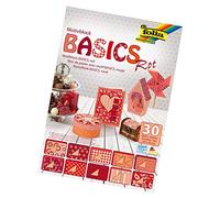 Folia Bringmann Folia 46249 - Bloc Basics à Motif 24 x 34 cm, 30 Feuilles Assorties, Rouge