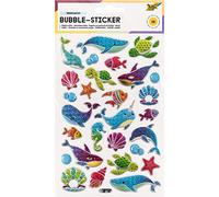 Folia Bubble - Sticker II avec motif sous-marin texturé - 28 pièces - Idéal pour décorer des cartes de vœux, des travaux manuels et du scrapbooking