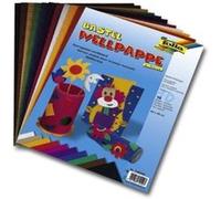 Folia Carton ondulé 740409 – 25 x 35 cm – 10 feuilles, couleurs assorties