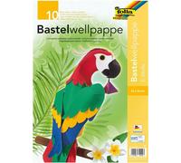 folia Carton ondulé de bricolage 250 x 350 mm 10 feuilles assorties