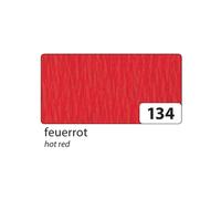 folia couches de papier crêpé (l)500 mm x (L)2,5 m rouge feu 10 couches