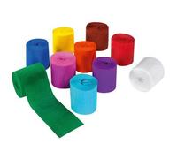 FOLIA Déco-Papier Crêpon Bandes 10 Rouleaux