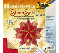 folia Dépliants Bascetta-étoile 200 x 200 mm rouge vif/or 75 g/qm 32 feuilles